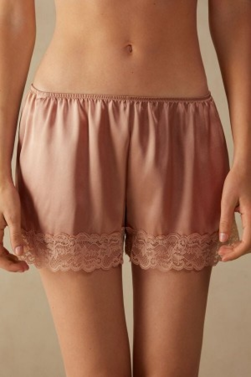 Natural Intimissimi Silk Shorts | CAXMI56997